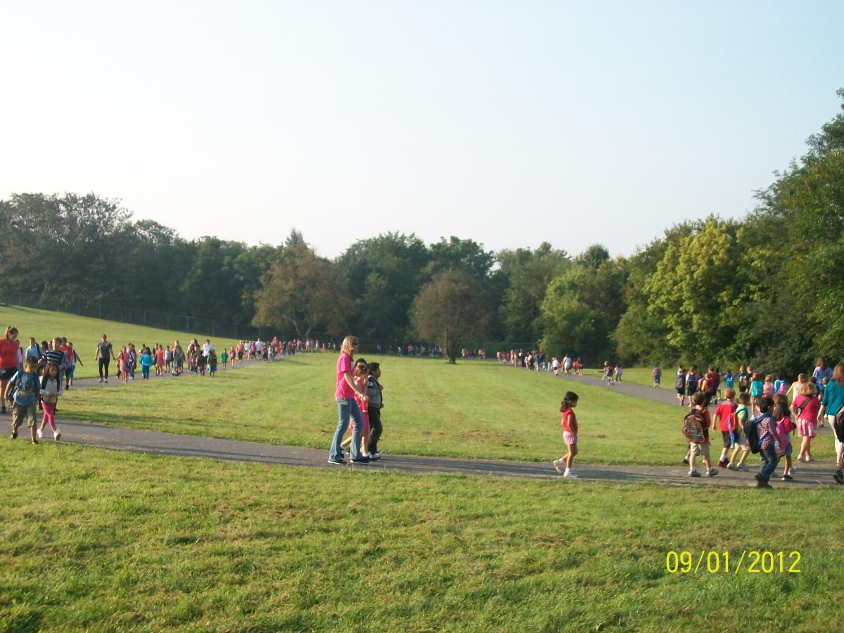 walking the track