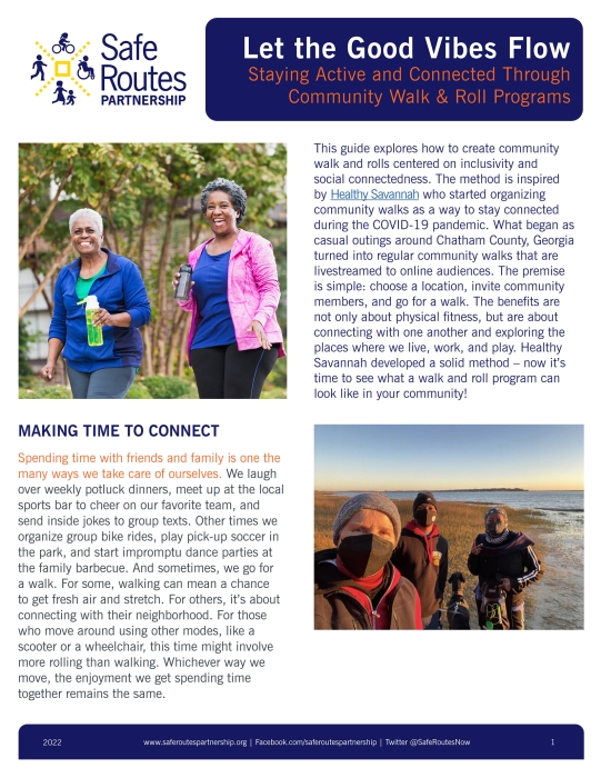 Let the Good Vibes Flow: Staying Active and Connected Through Community Walk & Roll Programs